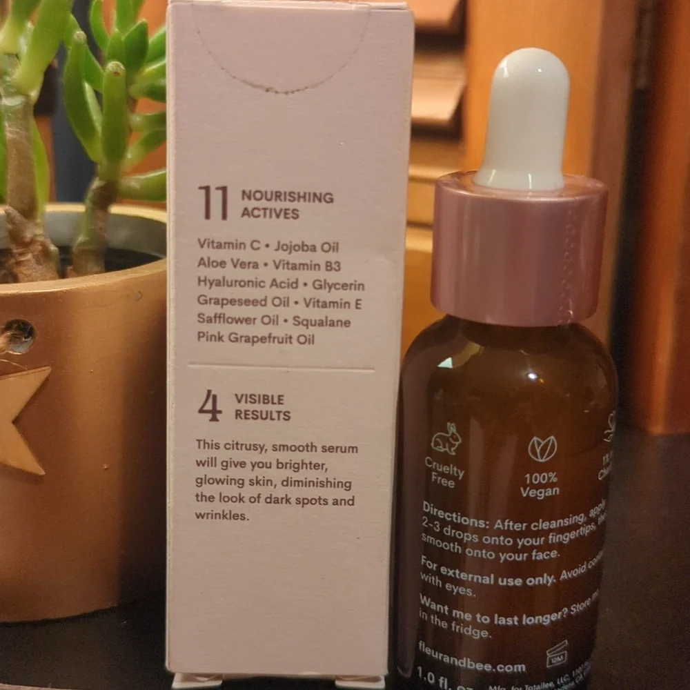 Fleur & Bee Necta Of The C Vitamin C Facial Serum Antioxidants Aloe NEW NICE - Picture 10 of 12